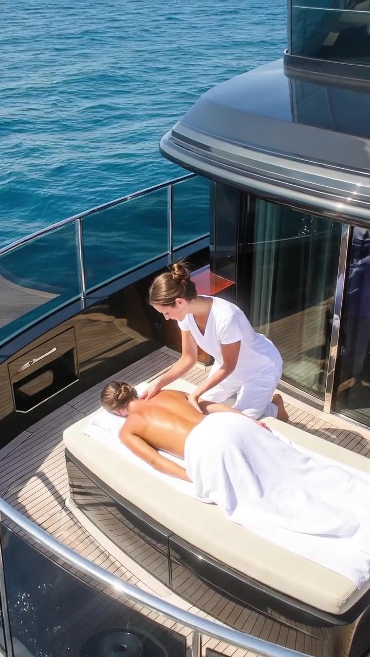 Massage on a superyacht at sea